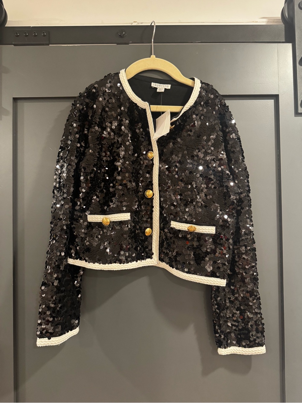 Crewcuts Black Sequin Blazer Jacket